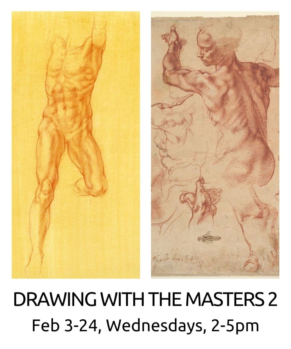 drawing with the masters spring 2021 roberto osti drawing new renaissance atelier