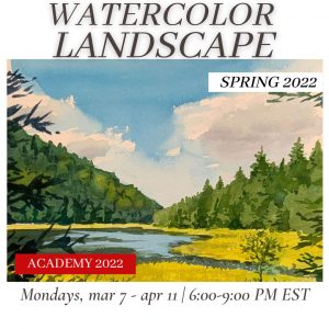 Watercolor landscape Spring 2022