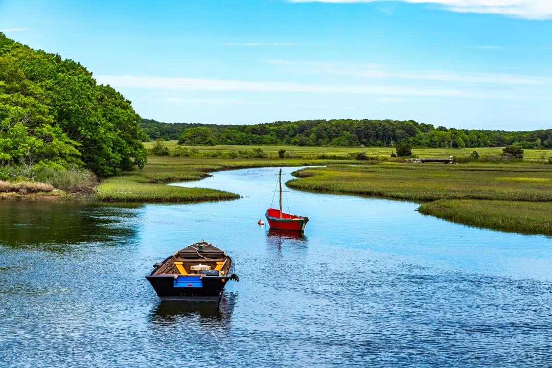 Boats on Herring River, Cape Cod