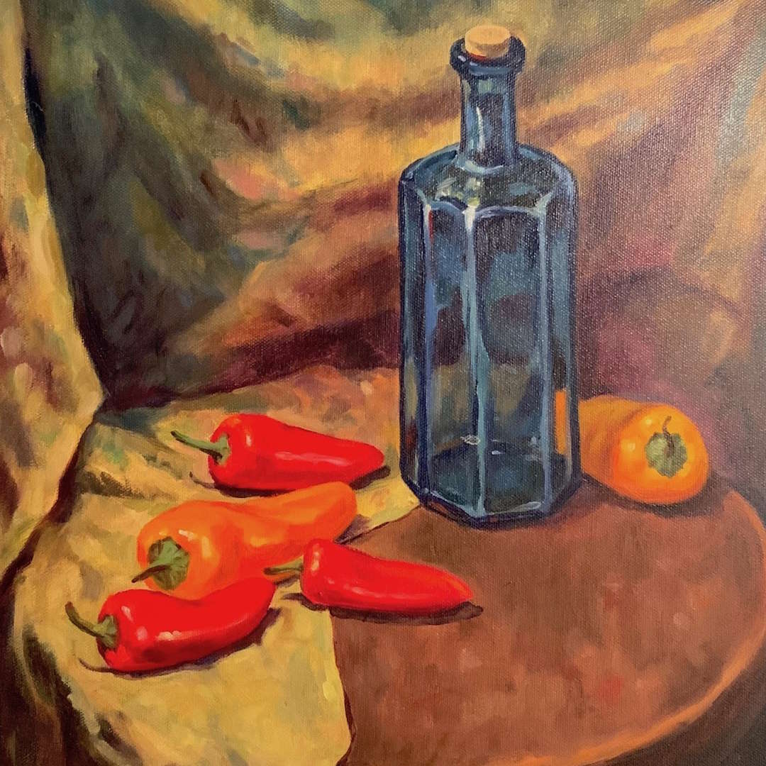 roberto-osti-drawing-oil-painting-fall-2023-peppers-detail-small-still-lives-in-oil
