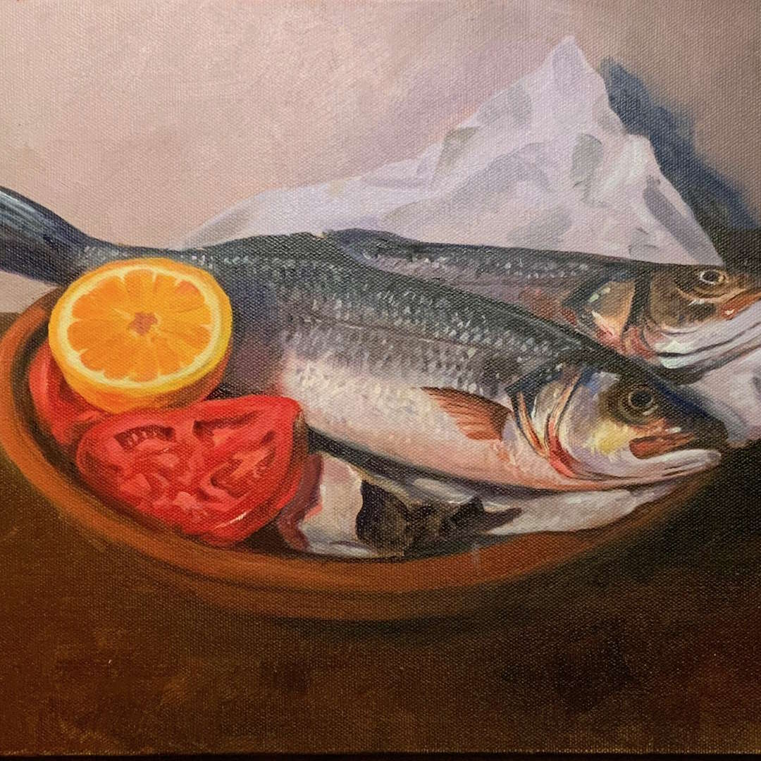 roberto-osti-drawing-fish-oil-painting