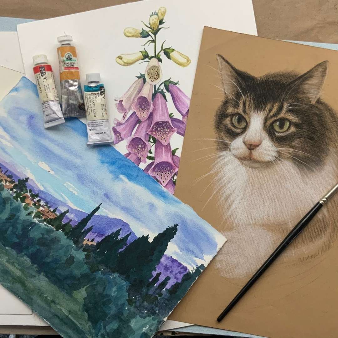 roberto-osti-drawing-Foundation Crash Courses Watercolor Sampler #326